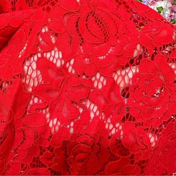 Lulu's Red Sleeveless Plunge Neck Maxi Gown for Cocktail - Picture 8 of 10